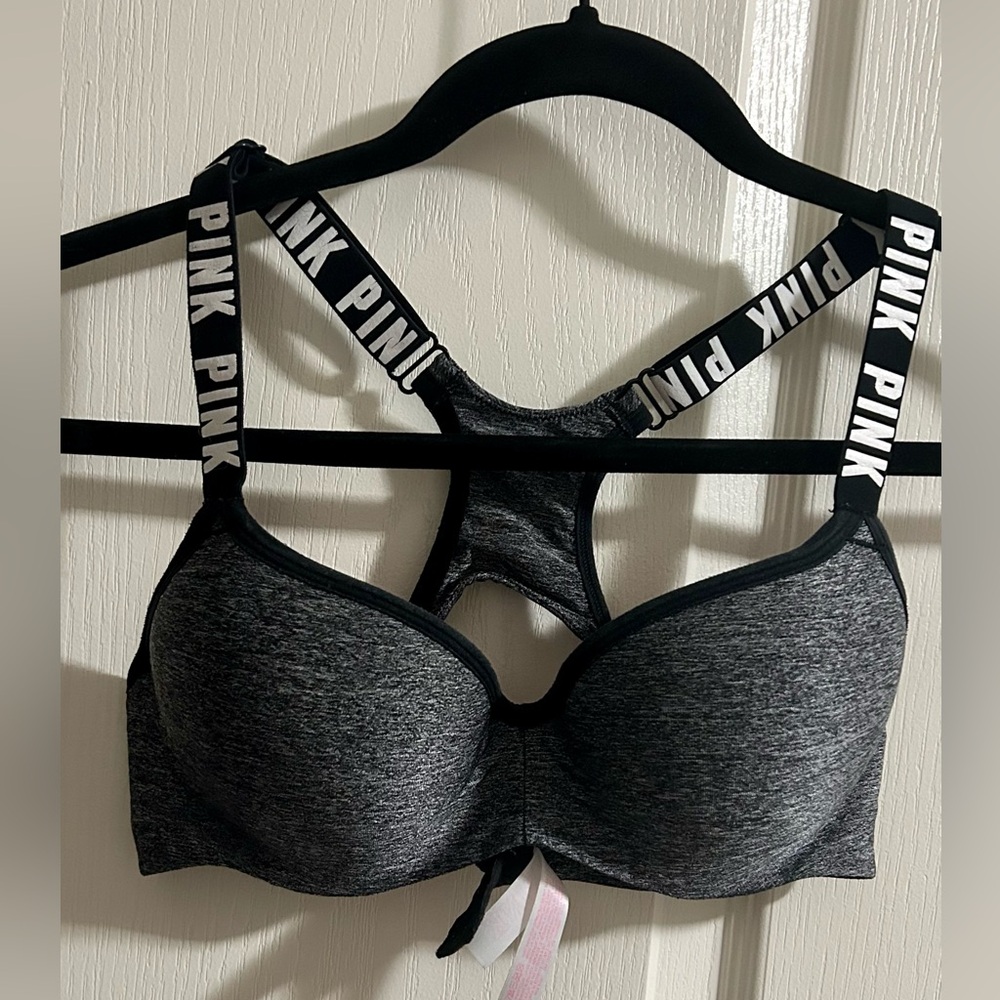Victoria's Secret Grey/Black Push Up Sports Bra